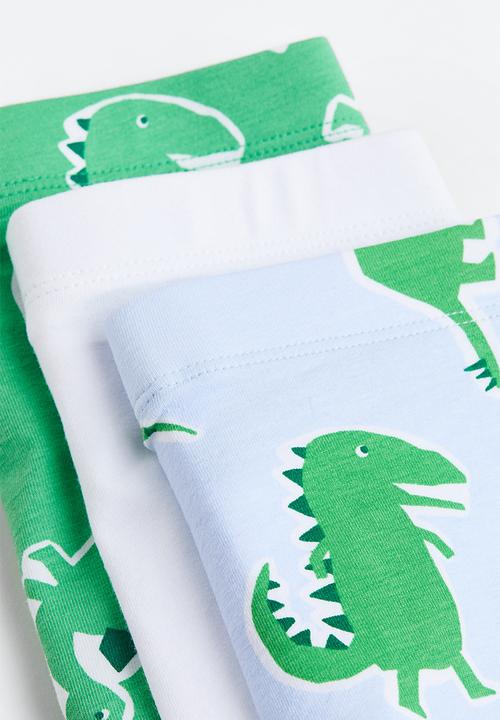H&M - 3-pack boxer shorts - green/dinosaurs 