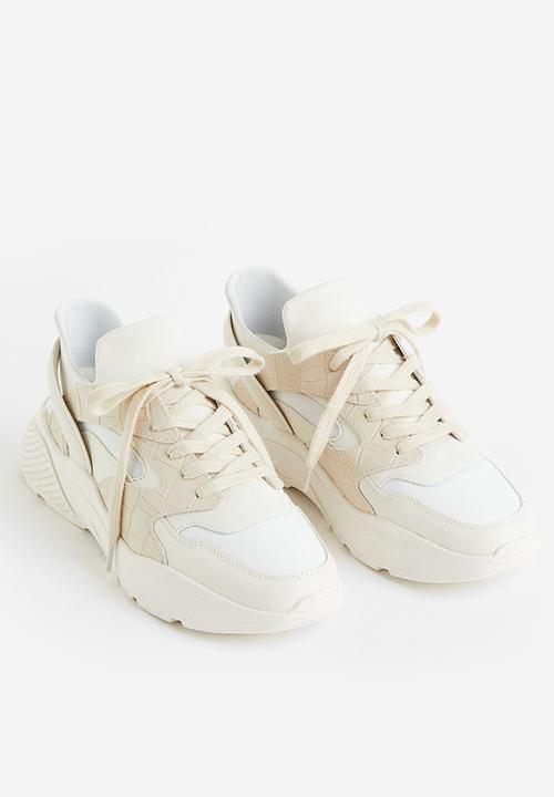 H&M - Chunky trainers - white/beige 