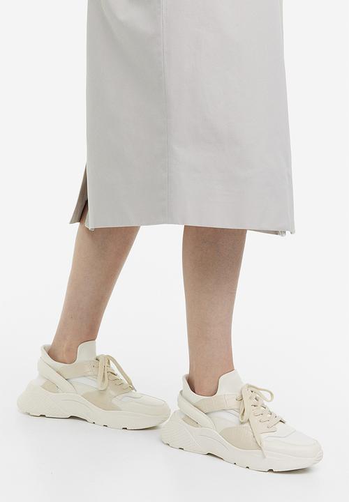 H&M - Chunky trainers - white/beige 