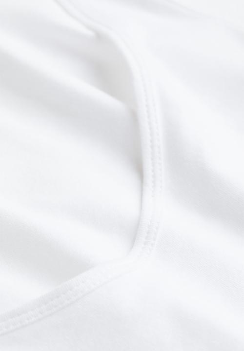 H&M - Long-sleeved jersey top - white