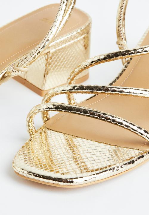 H&M - Heeled sandals - gold-coloured 
