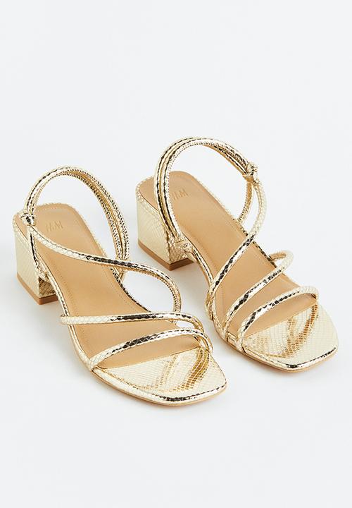 H&M - Heeled sandals - gold-coloured 