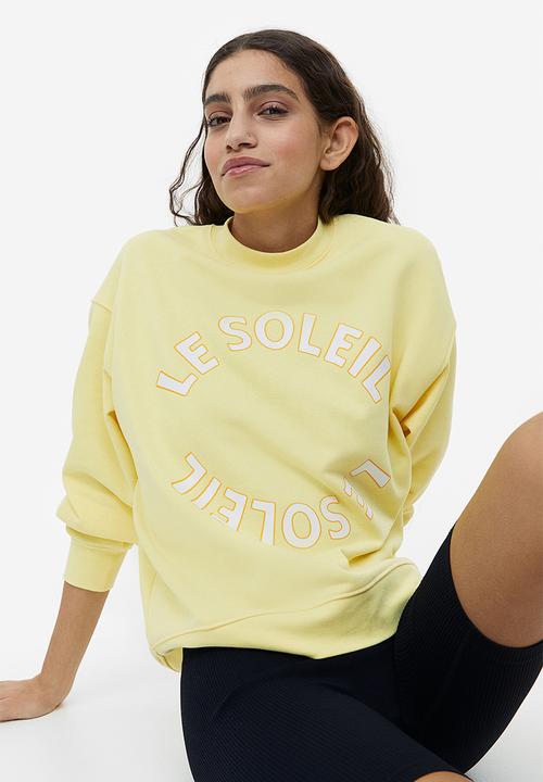 H&M - Printed sweatshirt - light yellow
