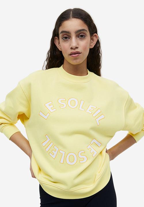 H&M - Printed sweatshirt - light yellow