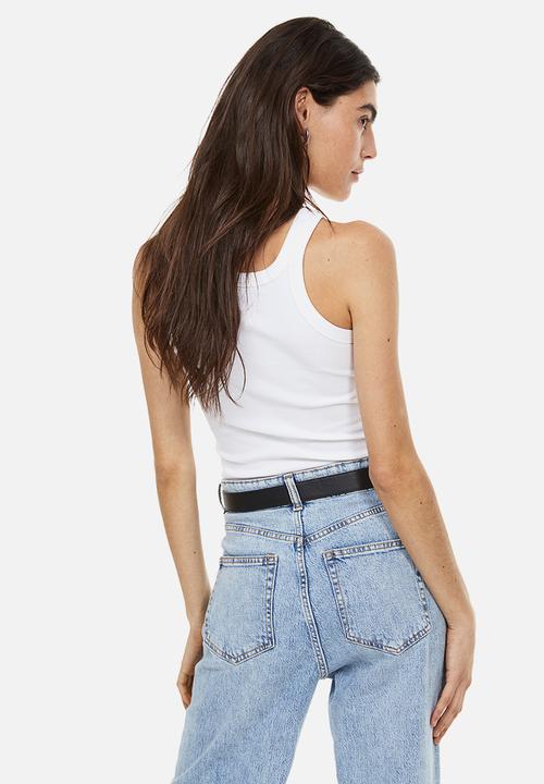 H&M - Ribbed vest top - white