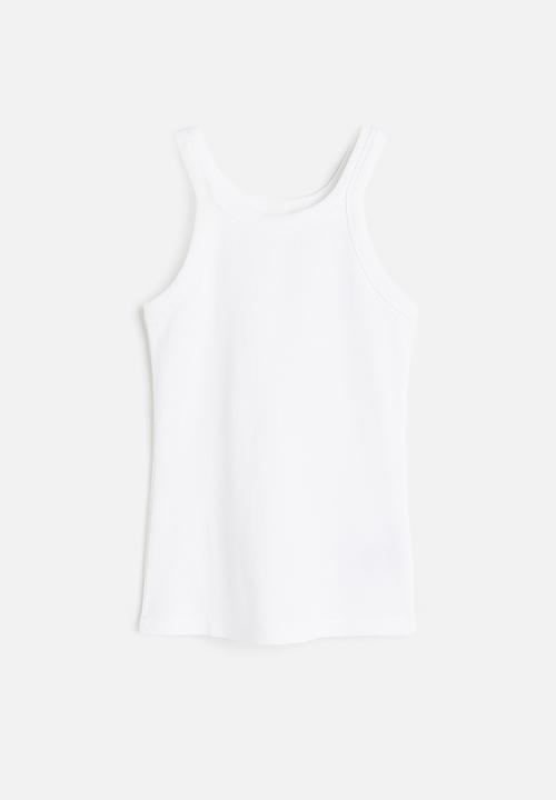 H&M - Ribbed vest top - white