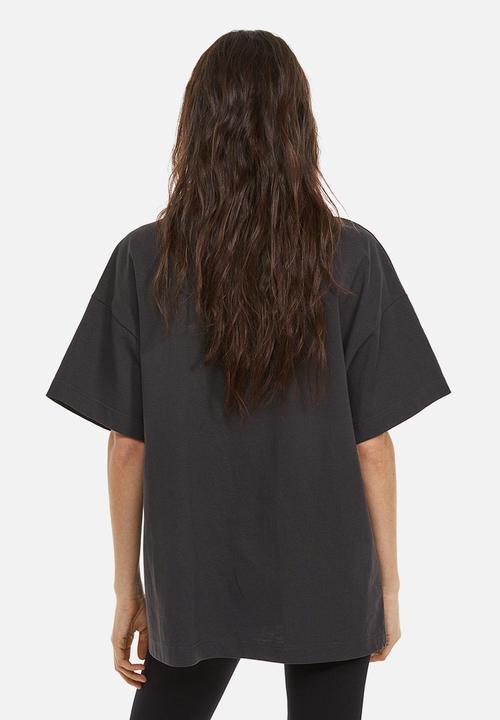 H&M - Oversized t-shirt - dark grey/nyc