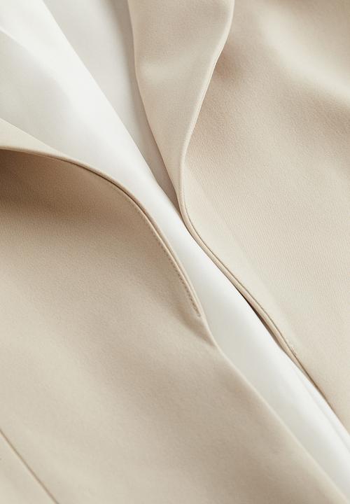 H&M - Gathered-sleeve jacket - beige