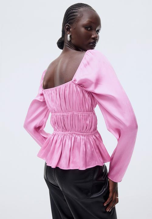 H&M - Satin blouse - pink
