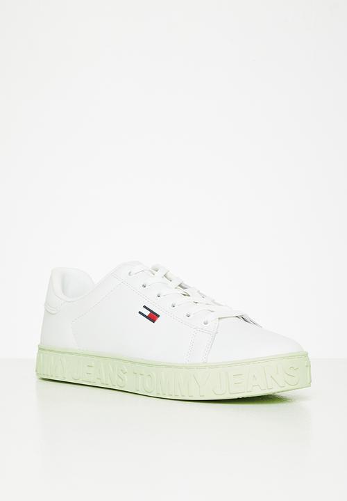 Tommy Hilfiger - Tommy jeans leather cupsole sneaker - minty