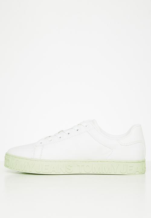 Tommy Hilfiger - Tommy jeans leather cupsole sneaker - minty