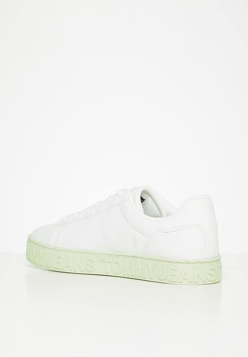 Tommy Hilfiger - Tommy jeans leather cupsole sneaker - minty