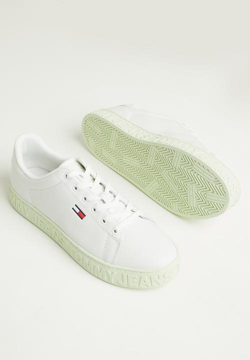 Tommy Hilfiger - Tommy jeans leather cupsole sneaker - minty