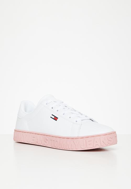 Tommy Hilfiger - Tommy jeans leather cupsole sneaker - misty pink