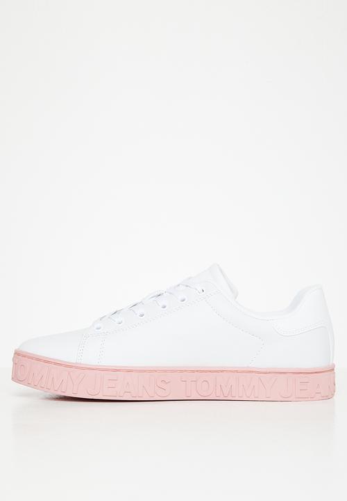 Tommy Hilfiger - Tommy jeans leather cupsole sneaker - misty pink