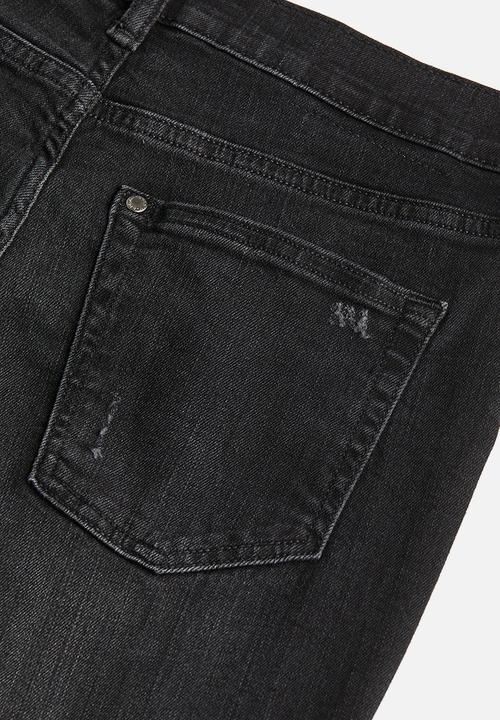 H&M - Skinny jeans - black trashed