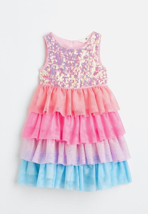 H&M - Sequined tulle dress - light pink