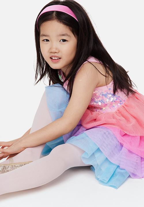 H&M - Sequined tulle dress - light pink