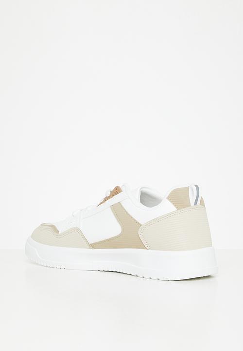 Tom Tom - Chunky colour block sneaker - beige & white