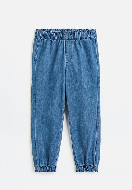 H&M - Twill joggers - denim blue