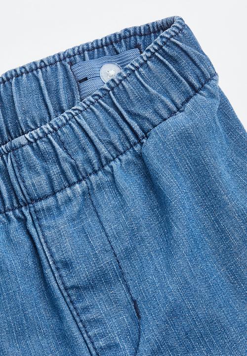 H&M - Twill joggers - denim blue