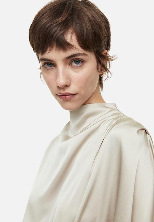 H&M - Peplum blouse - light beige 