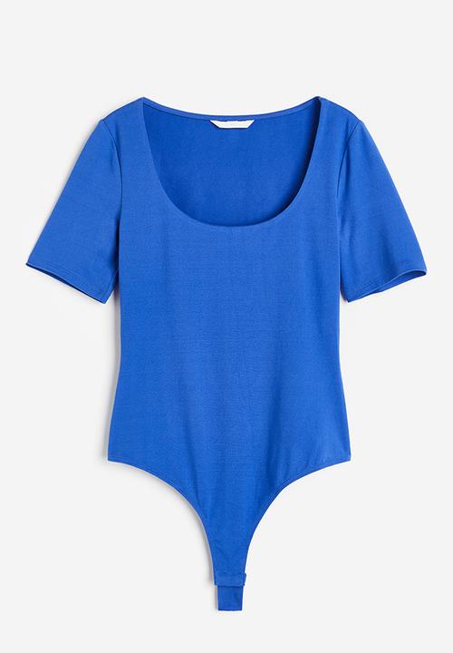 H&M - Short-sleeved thong body - bright blue