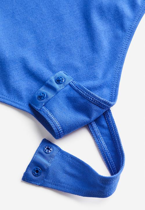 H&M - Short-sleeved thong body - bright blue