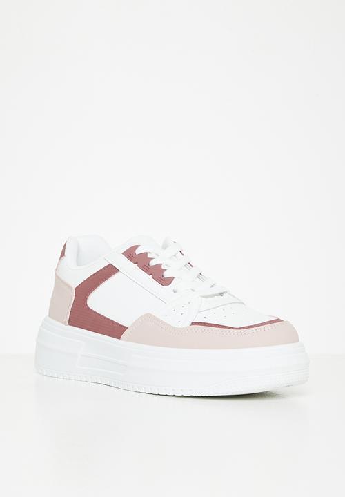 Tom Tom - Colourblock sneaker - white & mink