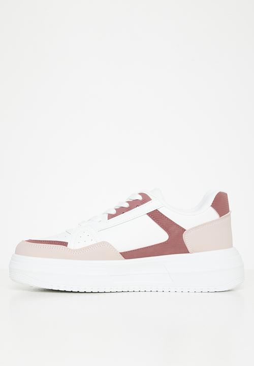 Tom Tom - Colourblock sneaker - white & mink