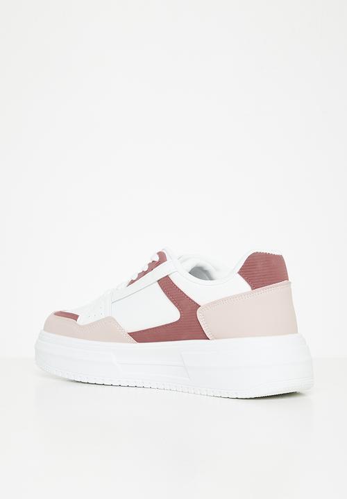 Tom Tom - Colourblock sneaker - white & mink