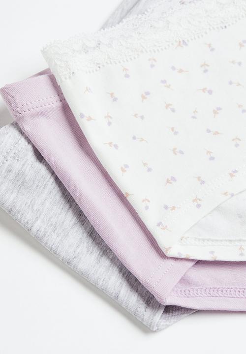 H&M - 5-Pack cotton hipster briefs - light blue floral