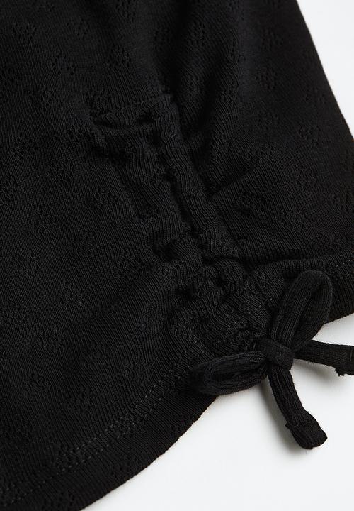 H&M - Tie-detail top - black