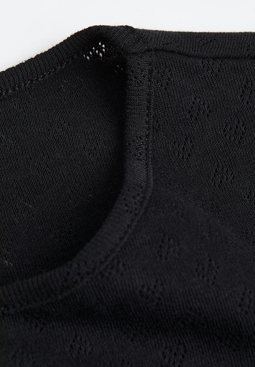 H&M - Tie-detail top - black