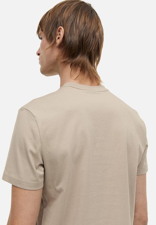 H&M - Slim fit pima cotton T-shirt - beige