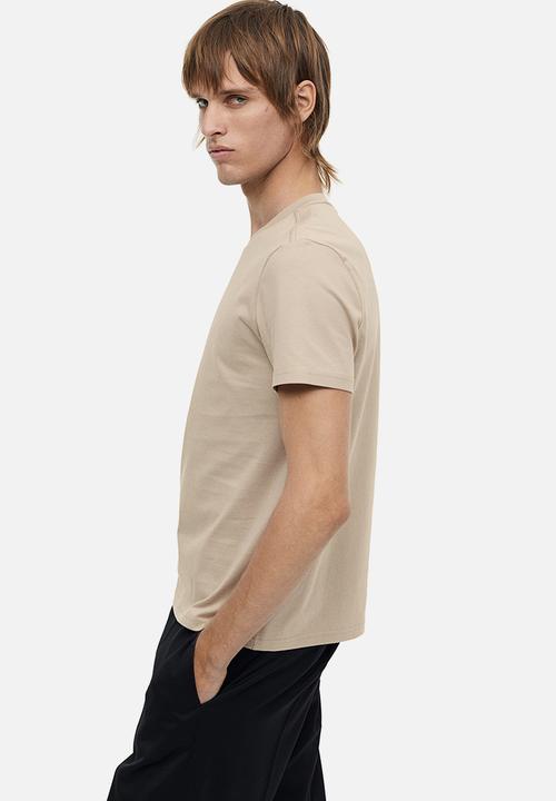 H&M - Slim fit pima cotton T-shirt - beige