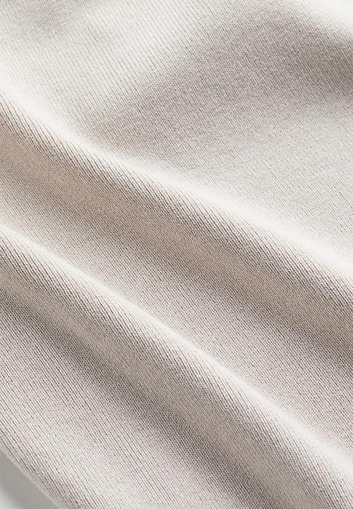 H&M - Sleeveless off-the-shoulder top - light beige 