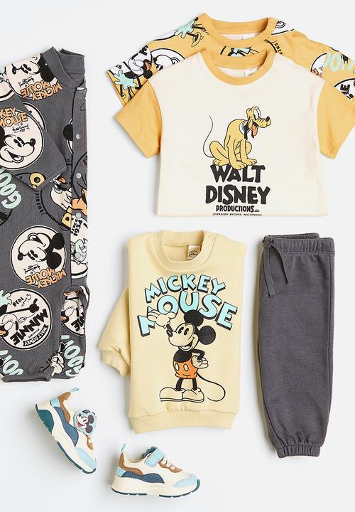 H&M - Appliquéd trainers - light blue mickey mouse