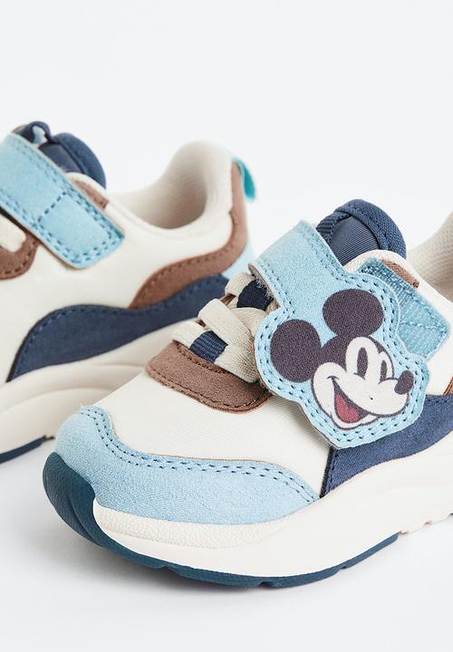 H&M - Appliquéd trainers - light blue mickey mouse