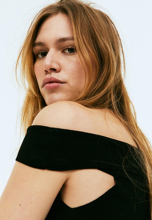 H&M - Sleeveless off the shoulder top - black