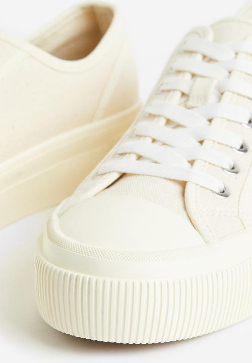 H&M - Canvas trainers - cream