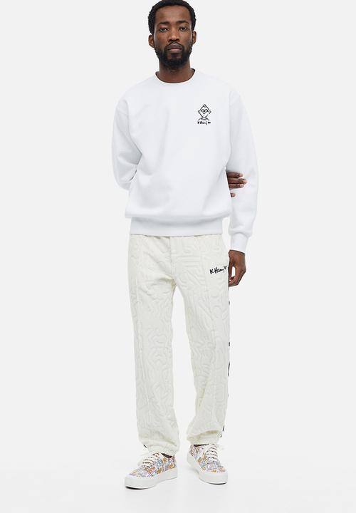 H&M - Oversized fit printed sweatshirt - white keith haring