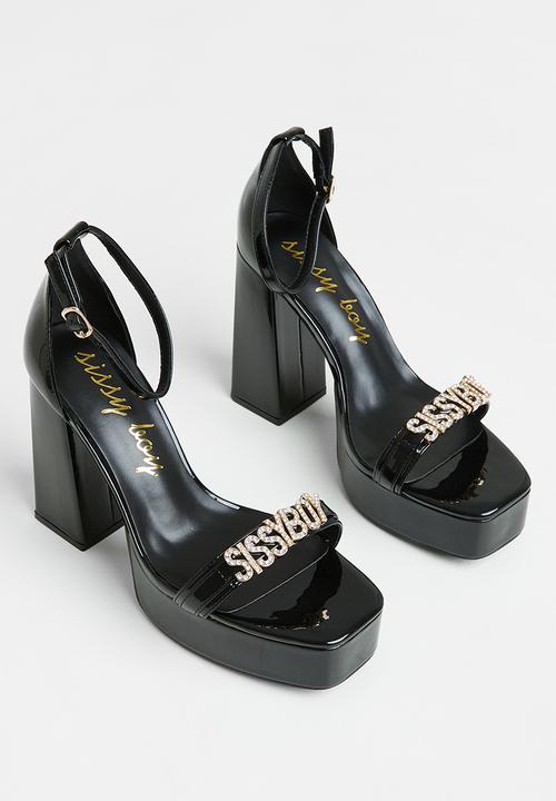 SISSY BOY - Colour pop platform sandal - black