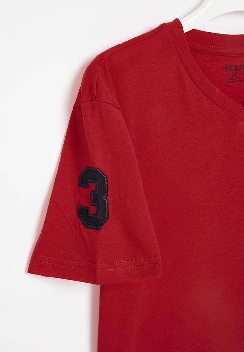 POLO - Boys james v neck tee - red
