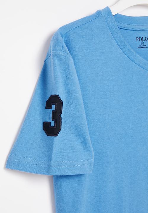 POLO - Boys james v neck tee - blue
