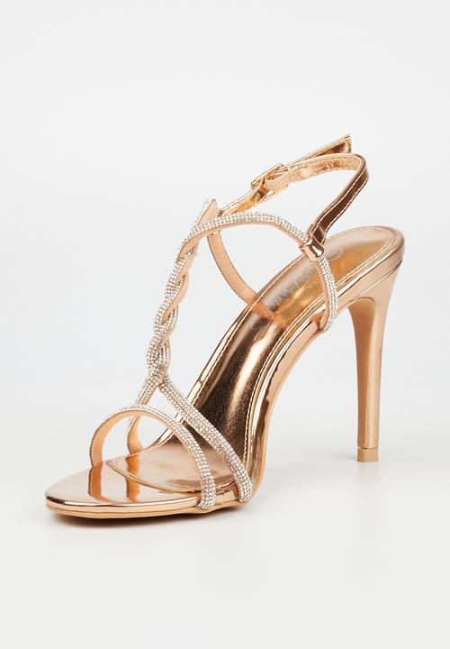 Miss Black - Jazz 6 stiletto heel - rose gold