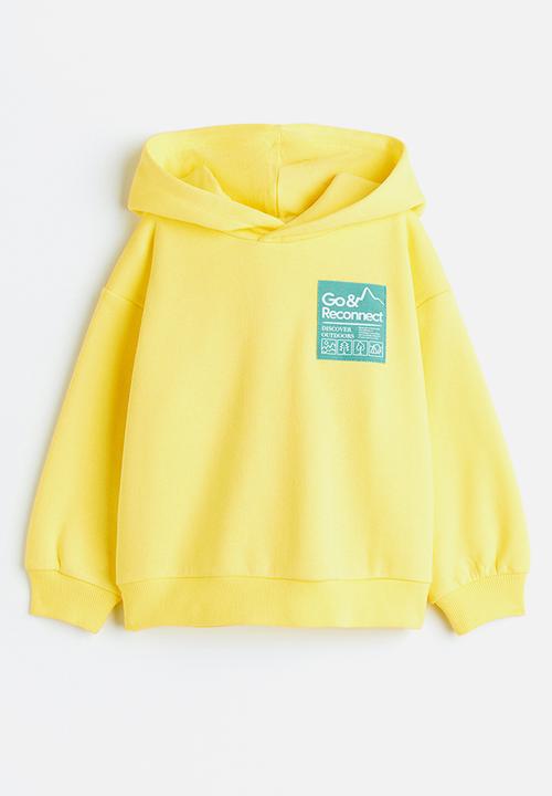 H&M - Printed hoodie - bright yellow 