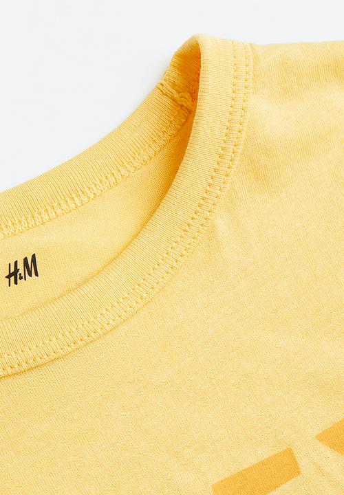 H&M - Printed cotton T-shirt - yellow t-rex