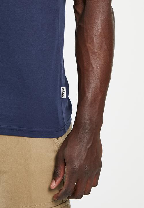 Wrangler - Kabel Tee - dark navy