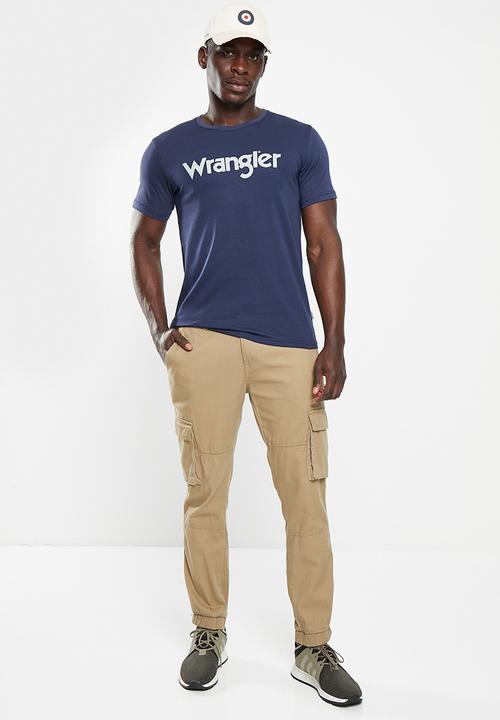 Wrangler - Kabel Tee - dark navy